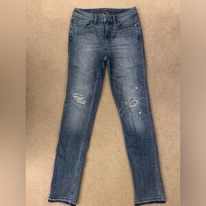 White House Black Market Slim High-Rise Embellished Jeans